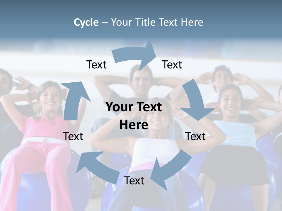 A Group Of People Sitting On Exercise Balls In A Gym PowerPoint Template