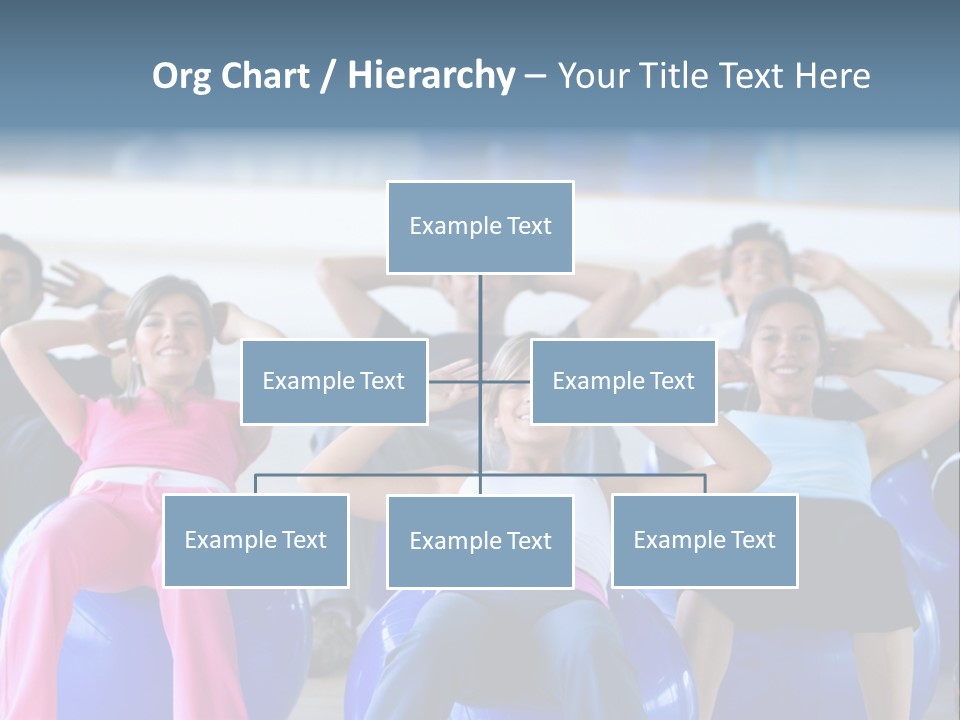 A Group Of People Sitting On Exercise Balls In A Gym PowerPoint Template
