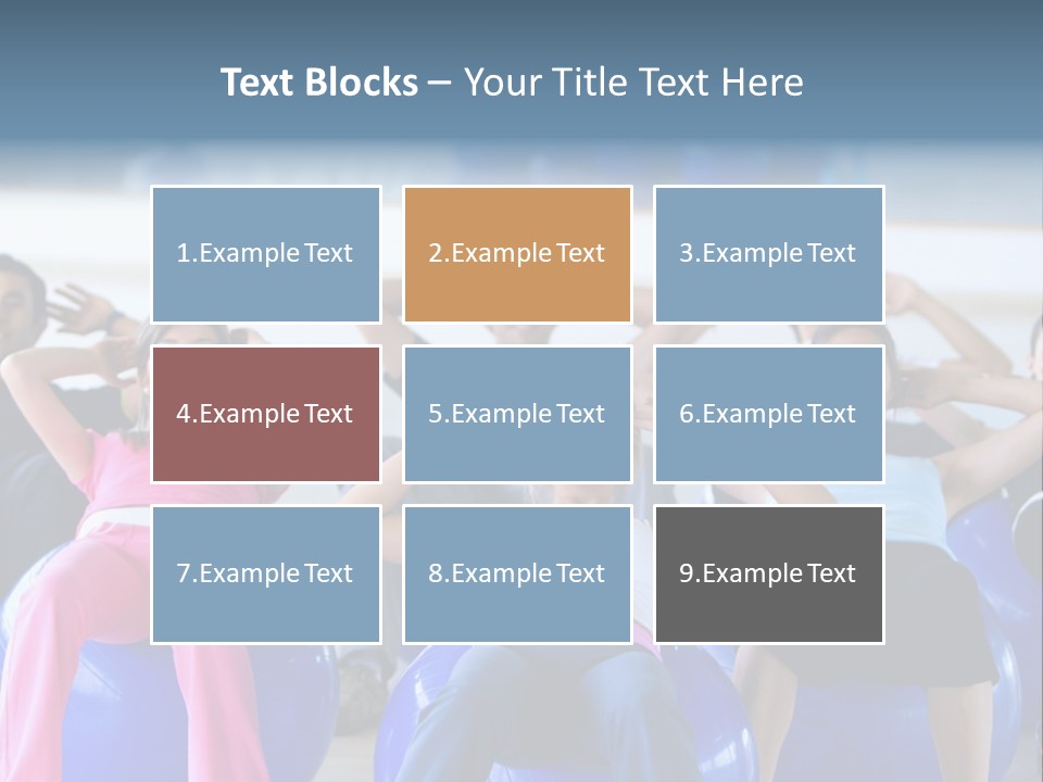 A Group Of People Sitting On Exercise Balls In A Gym PowerPoint Template