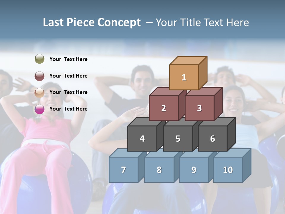 A Group Of People Sitting On Exercise Balls In A Gym PowerPoint Template