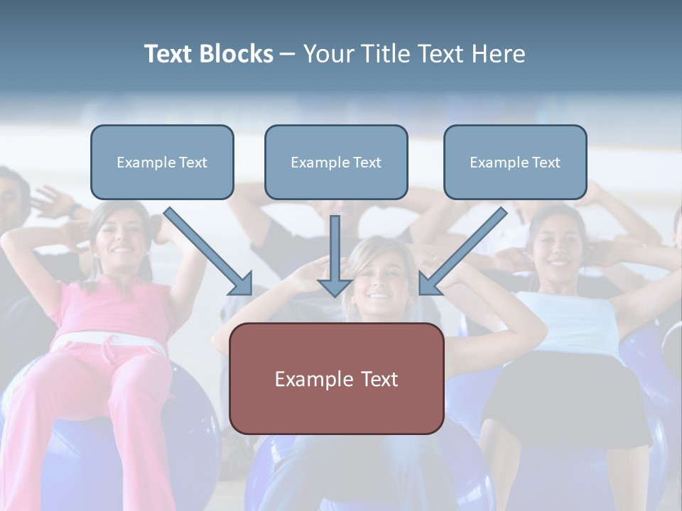 A Group Of People Sitting On Exercise Balls In A Gym PowerPoint Template