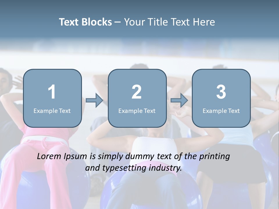 A Group Of People Sitting On Exercise Balls In A Gym PowerPoint Template