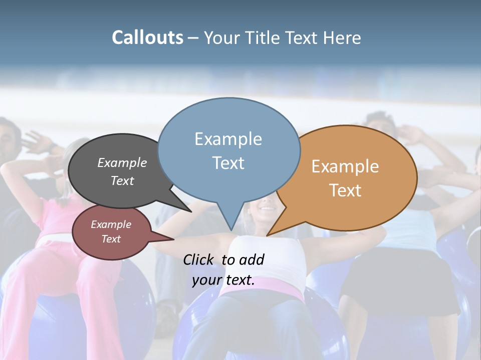 A Group Of People Sitting On Exercise Balls In A Gym PowerPoint Template