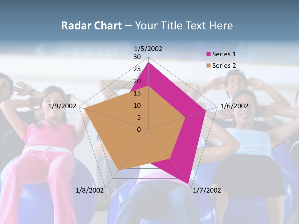 A Group Of People Sitting On Exercise Balls In A Gym PowerPoint Template