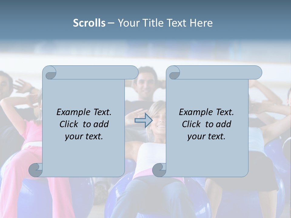 A Group Of People Sitting On Exercise Balls In A Gym PowerPoint Template