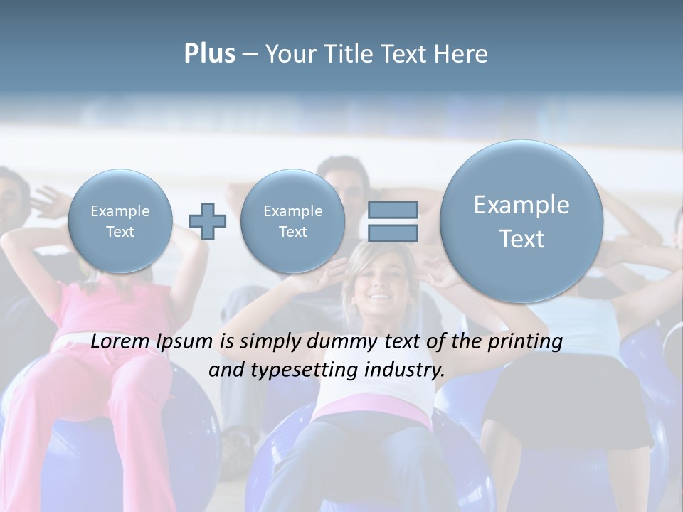A Group Of People Sitting On Exercise Balls In A Gym PowerPoint Template