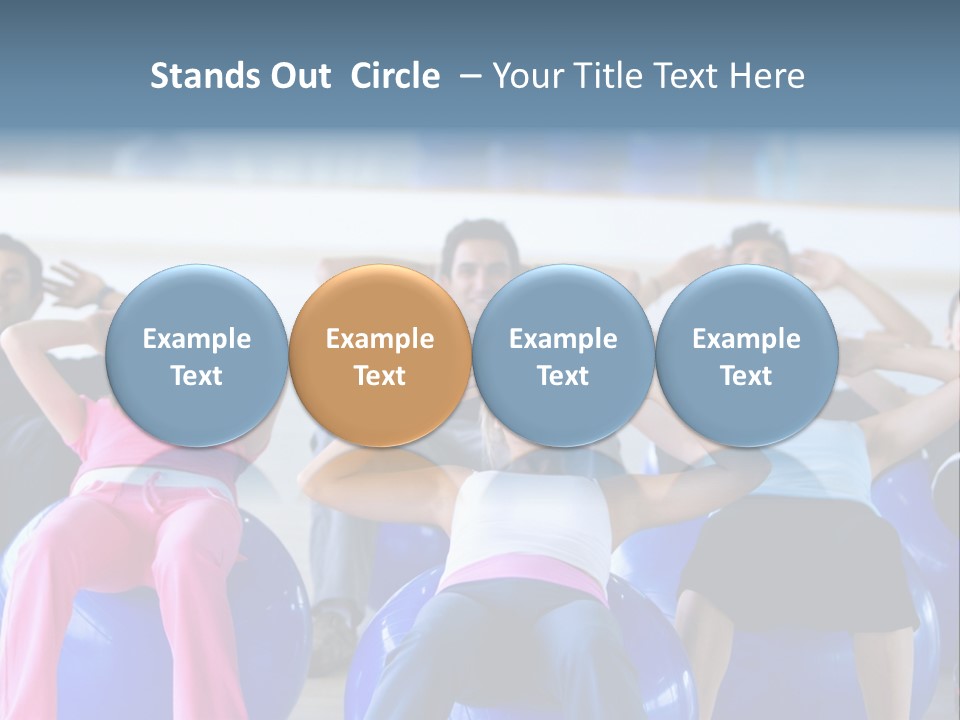 A Group Of People Sitting On Exercise Balls In A Gym PowerPoint Template