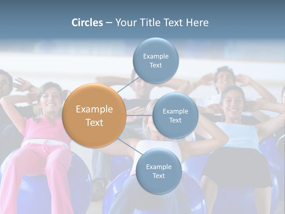 A Group Of People Sitting On Exercise Balls In A Gym PowerPoint Template