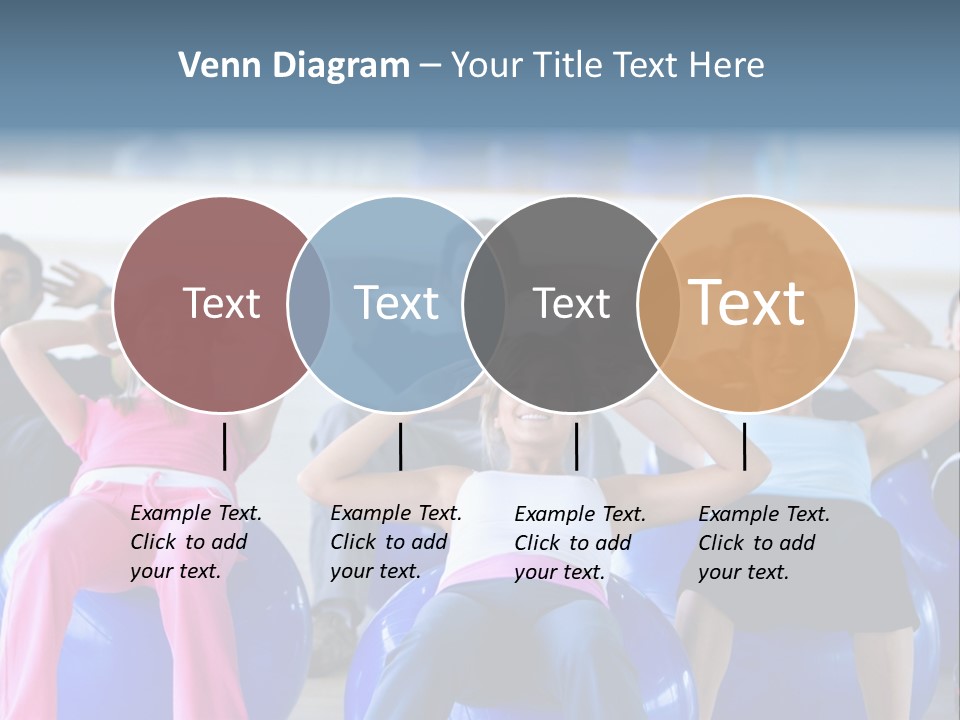 A Group Of People Sitting On Exercise Balls In A Gym PowerPoint Template