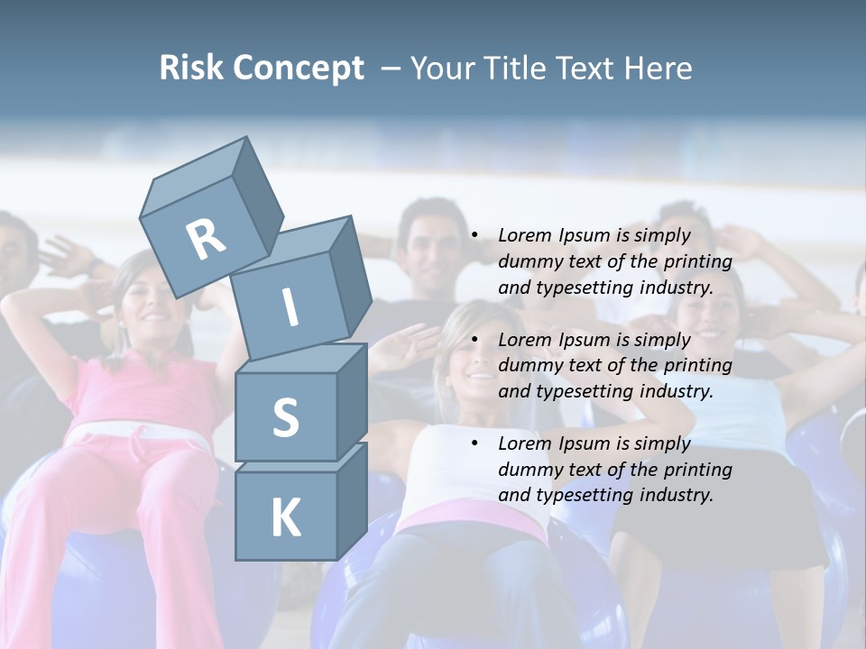 A Group Of People Sitting On Exercise Balls In A Gym PowerPoint Template