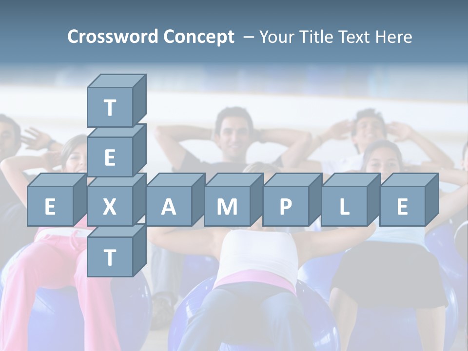 A Group Of People Sitting On Exercise Balls In A Gym PowerPoint Template