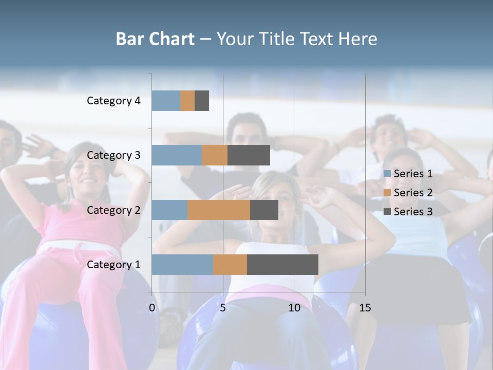 A Group Of People Sitting On Exercise Balls In A Gym PowerPoint Template