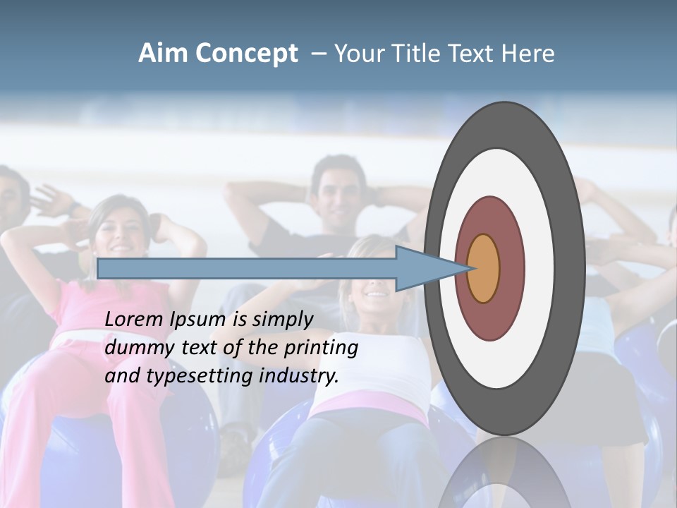 A Group Of People Sitting On Exercise Balls In A Gym PowerPoint Template