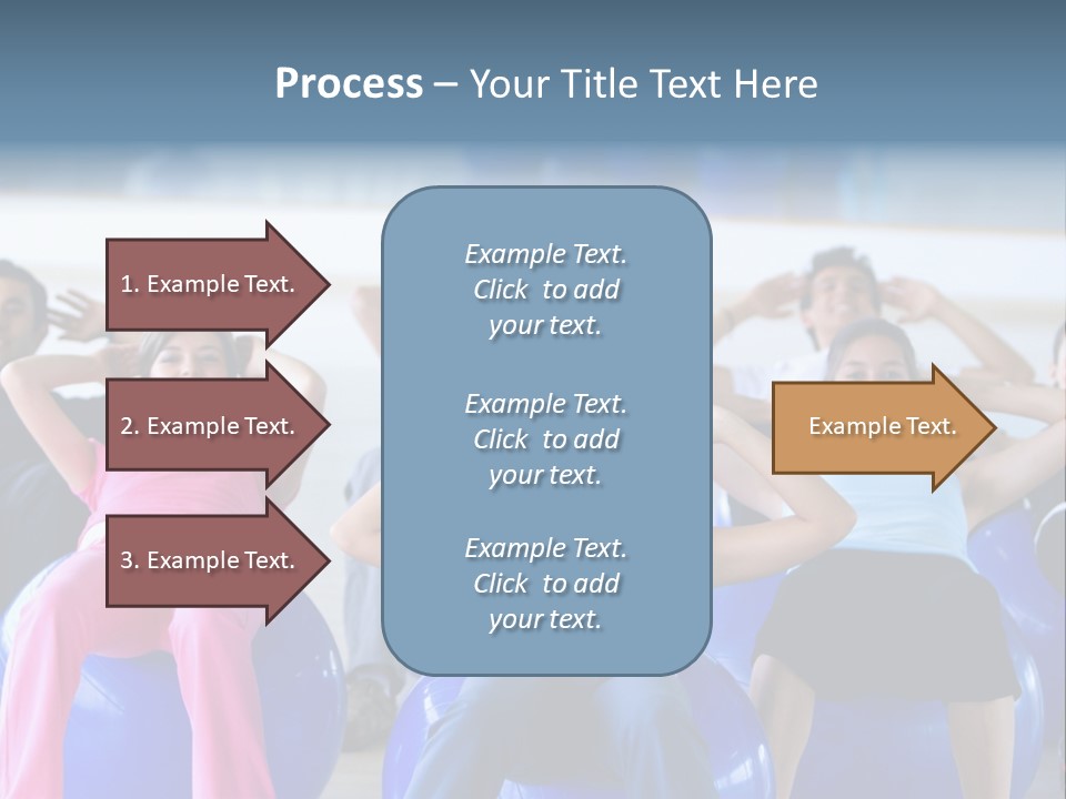 A Group Of People Sitting On Exercise Balls In A Gym PowerPoint Template