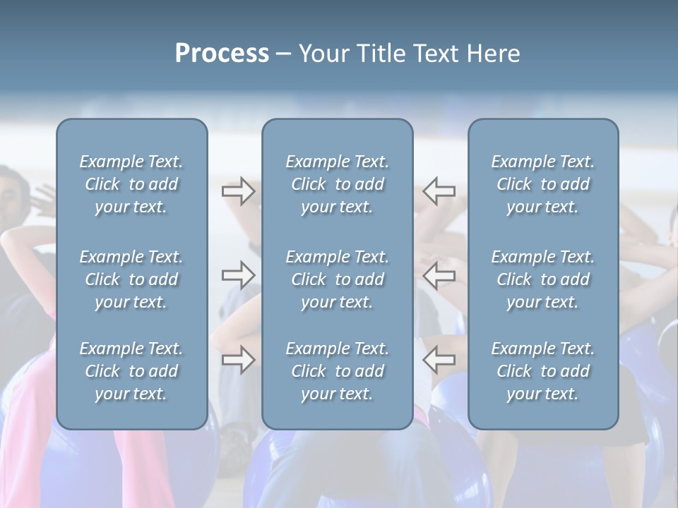 A Group Of People Sitting On Exercise Balls In A Gym PowerPoint Template