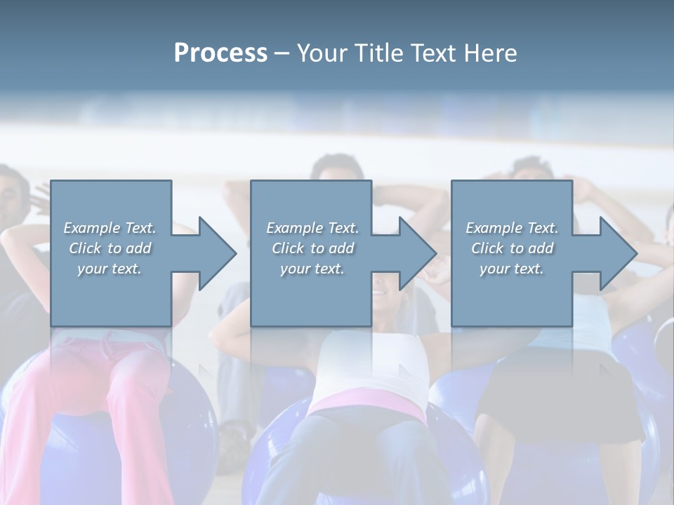 A Group Of People Sitting On Exercise Balls In A Gym PowerPoint Template