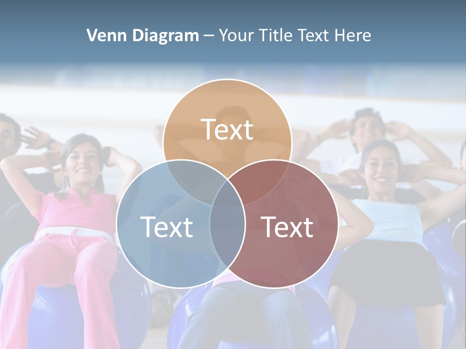 A Group Of People Sitting On Exercise Balls In A Gym PowerPoint Template