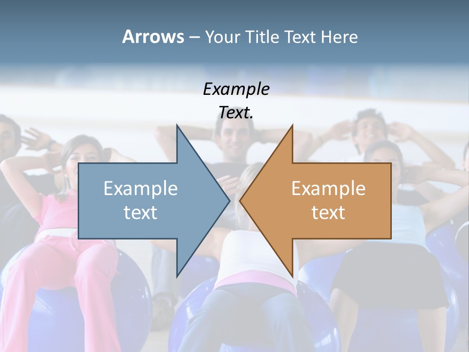 A Group Of People Sitting On Exercise Balls In A Gym PowerPoint Template