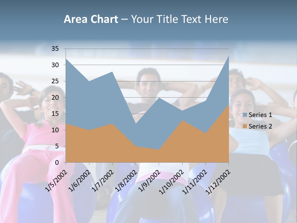 A Group Of People Sitting On Exercise Balls In A Gym PowerPoint Template