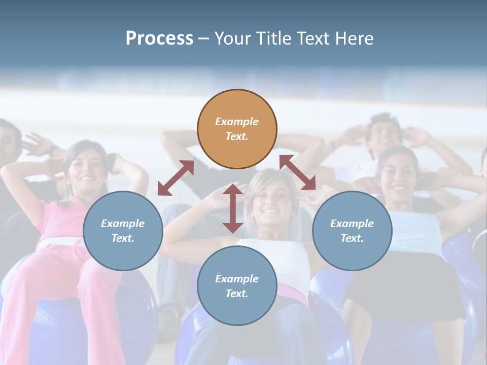 A Group Of People Sitting On Exercise Balls In A Gym PowerPoint Template