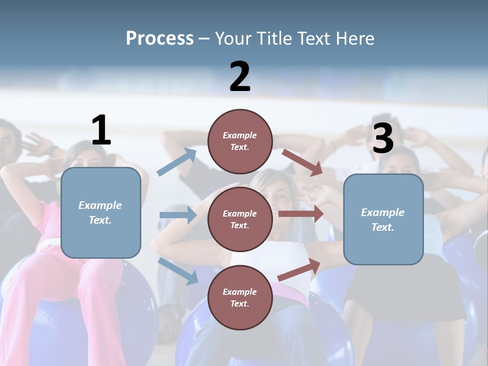 A Group Of People Sitting On Exercise Balls In A Gym PowerPoint Template