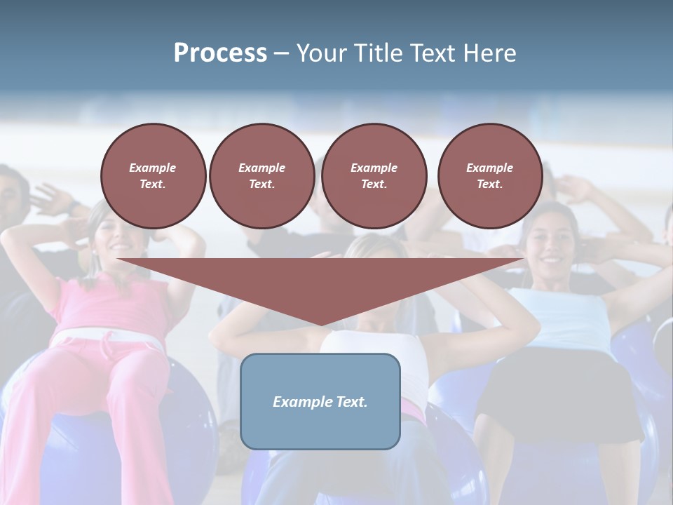 A Group Of People Sitting On Exercise Balls In A Gym PowerPoint Template