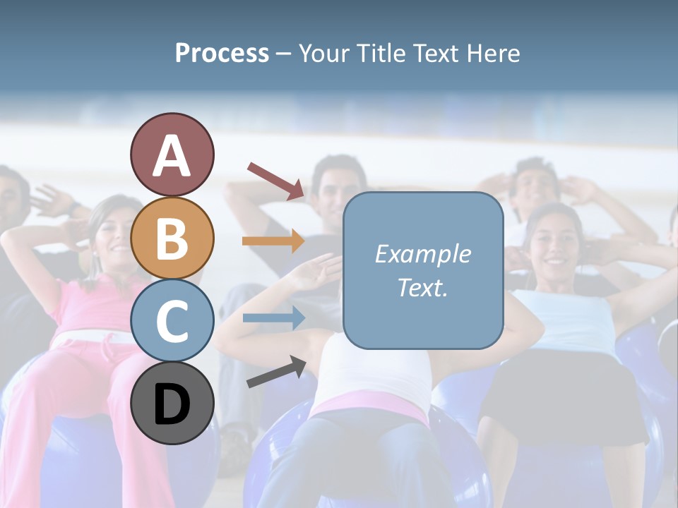 A Group Of People Sitting On Exercise Balls In A Gym PowerPoint Template