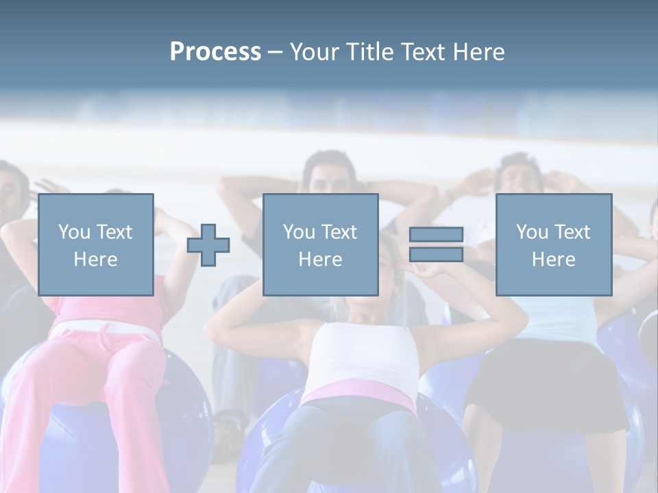 A Group Of People Sitting On Exercise Balls In A Gym PowerPoint Template