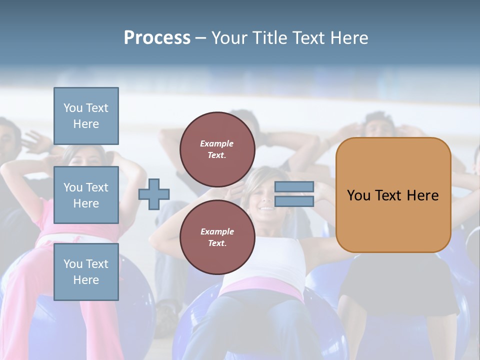A Group Of People Sitting On Exercise Balls In A Gym PowerPoint Template