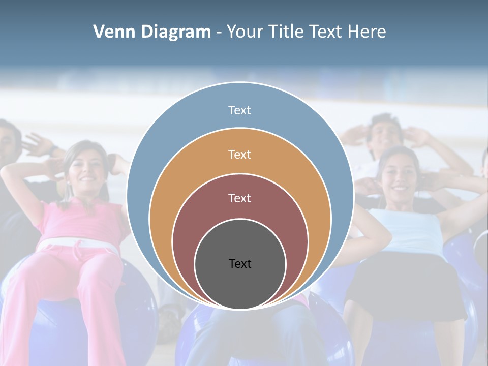 A Group Of People Sitting On Exercise Balls In A Gym PowerPoint Template