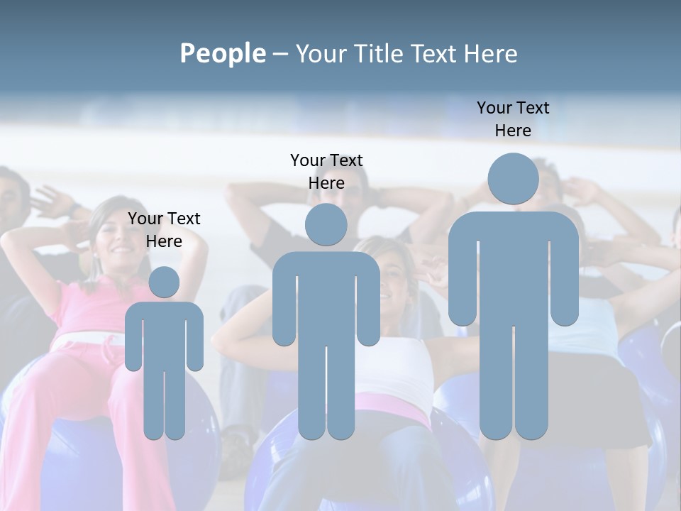 A Group Of People Sitting On Exercise Balls In A Gym PowerPoint Template