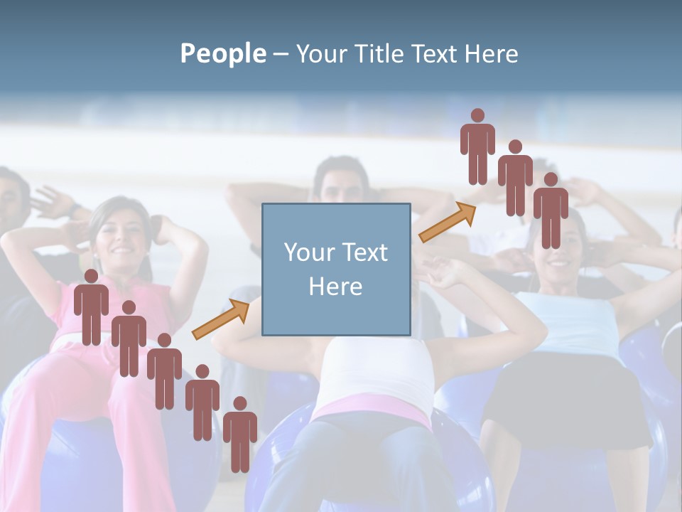 A Group Of People Sitting On Exercise Balls In A Gym PowerPoint Template