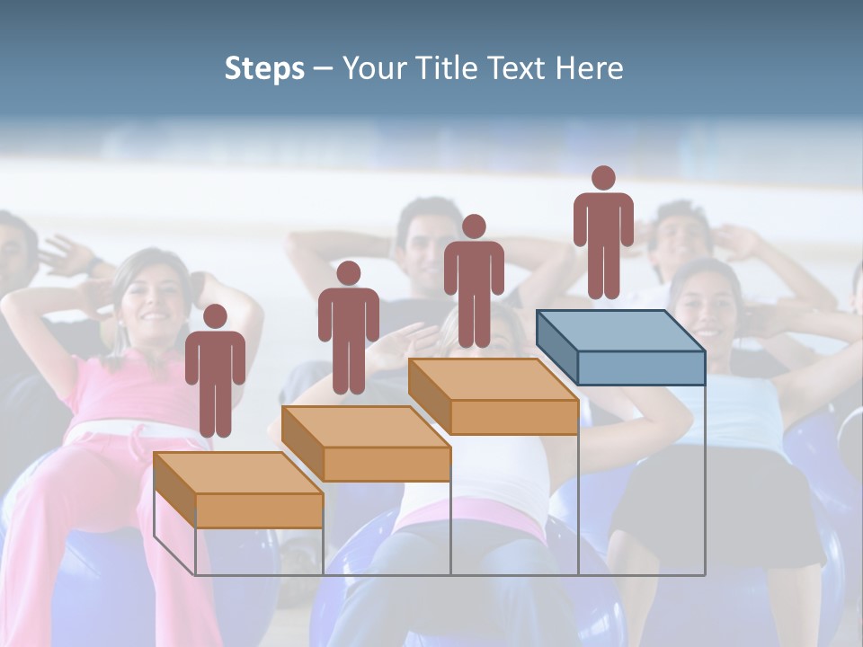 A Group Of People Sitting On Exercise Balls In A Gym PowerPoint Template