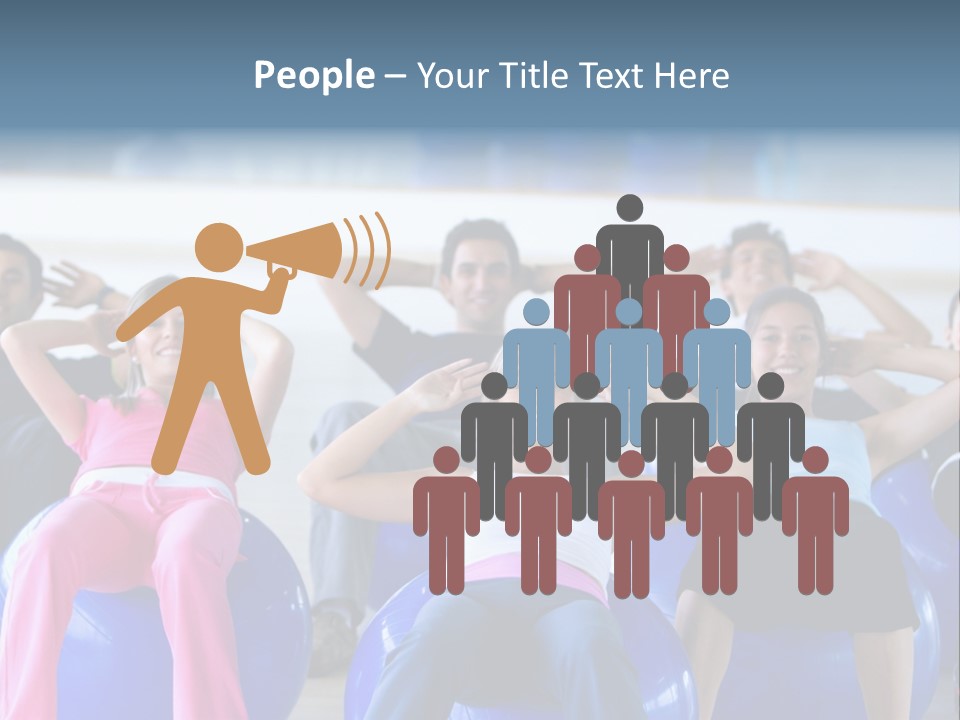 A Group Of People Sitting On Exercise Balls In A Gym PowerPoint Template