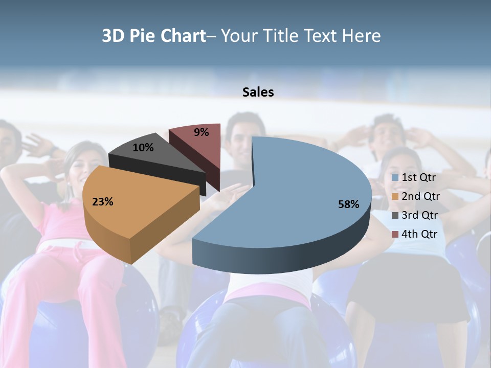 A Group Of People Sitting On Exercise Balls In A Gym PowerPoint Template