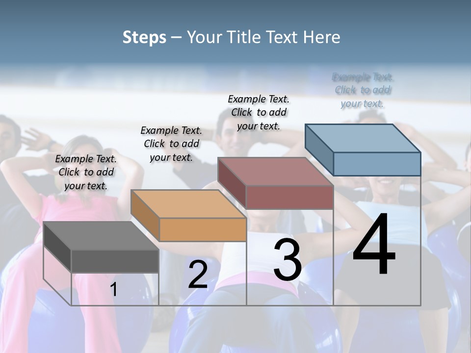 A Group Of People Sitting On Exercise Balls In A Gym PowerPoint Template