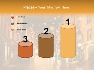 A City Street Filled With Lots Of Lights PowerPoint Template