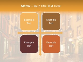 A City Street Filled With Lots Of Lights PowerPoint Template