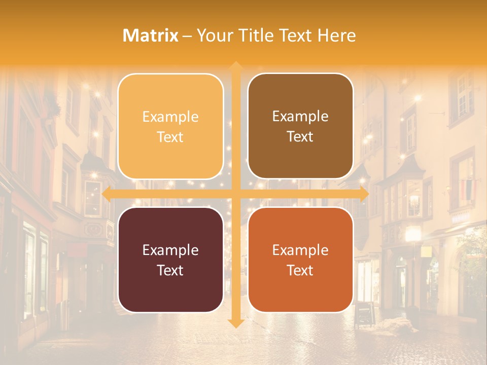 A City Street Filled With Lots Of Lights PowerPoint Template