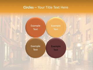 A City Street Filled With Lots Of Lights PowerPoint Template