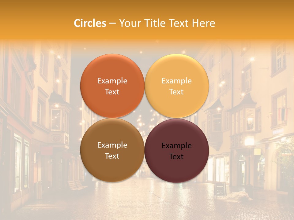 A City Street Filled With Lots Of Lights PowerPoint Template