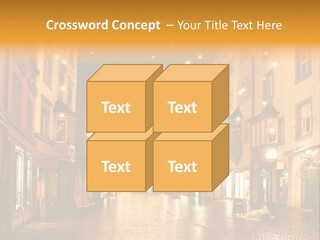 A City Street Filled With Lots Of Lights PowerPoint Template