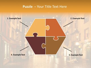 A City Street Filled With Lots Of Lights PowerPoint Template