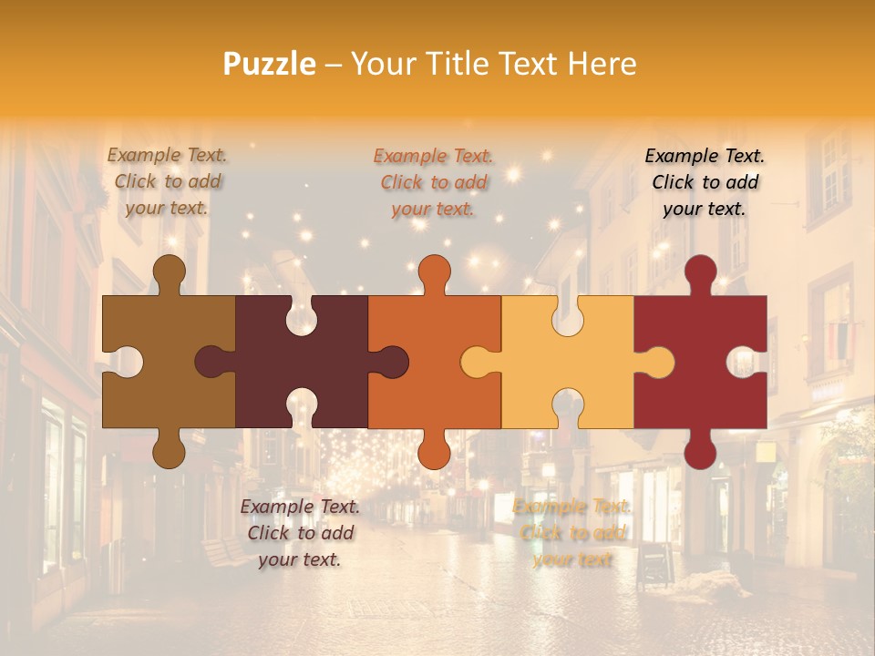 A City Street Filled With Lots Of Lights PowerPoint Template