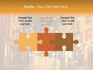 A City Street Filled With Lots Of Lights PowerPoint Template