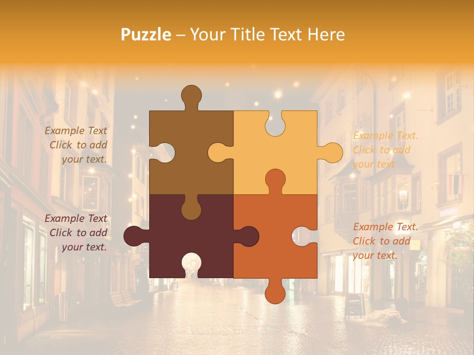 A City Street Filled With Lots Of Lights PowerPoint Template