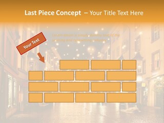 A City Street Filled With Lots Of Lights PowerPoint Template