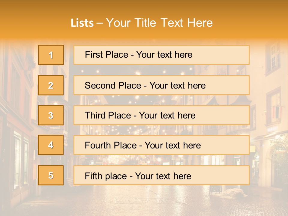 A City Street Filled With Lots Of Lights PowerPoint Template