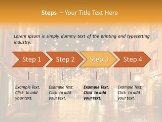 A City Street Filled With Lots Of Lights PowerPoint Template