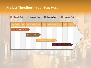 A City Street Filled With Lots Of Lights PowerPoint Template